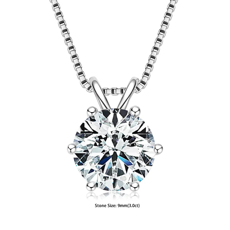 PureGlow™ 925 Silver Moissanite Necklace – Certified Gift Edition
