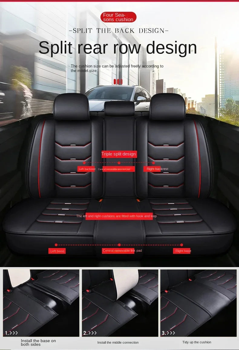 Universal Fit Car Seat Covers – 3D Design Faux Leather Protection