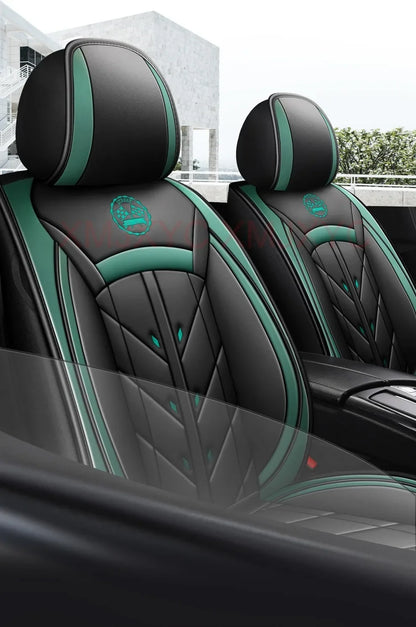 Lux Car Seat Covers, Universal Style Full Coverage Car Seat Cover for Mazda CX5 CX30 Volvo V40 Renault Megane Clio 3 Rav4 Car Accessories Pu Leather