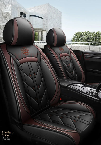 Lux Car Seat Covers, Universal Style Full Coverage Car Seat Cover for Mazda CX5 CX30 Volvo V40 Renault Megane Clio 3 Rav4 Car Accessories Pu Leather