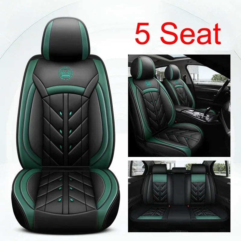 Lux Car Seat Covers, Universal Style Full Coverage Car Seat Cover for Mazda CX5 CX30 Volvo V40 Renault Megane Clio 3 Rav4 Car Accessories Pu Leather