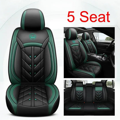 Lux Car Seat Covers, Universal Style Full Coverage Car Seat Cover for Mazda CX5 CX30 Volvo V40 Renault Megane Clio 3 Rav4 Car Accessories Pu Leather