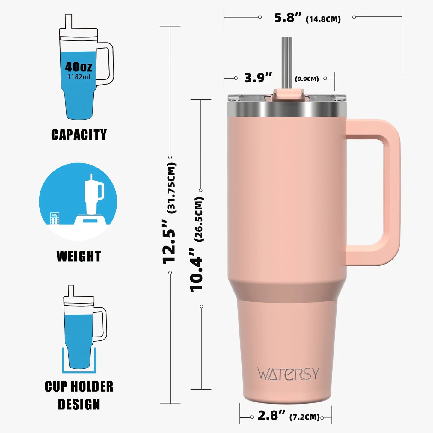 GoChill™ 40oz Stainless Steel Mug