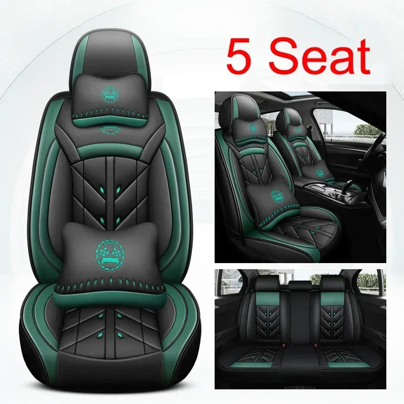 Lux Car Seat Covers, Universal Style Full Coverage Car Seat Cover for Mazda CX5 CX30 Volvo V40 Renault Megane Clio 3 Rav4 Car Accessories Pu Leather