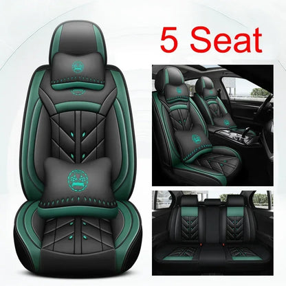 Lux Car Seat Covers, Universal Style Full Coverage Car Seat Cover for Mazda CX5 CX30 Volvo V40 Renault Megane Clio 3 Rav4 Car Accessories Pu Leather
