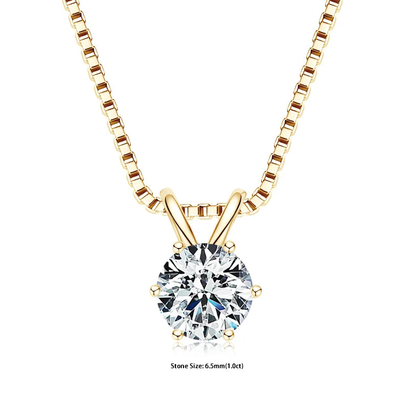 PureGlow™ 925 Silver Moissanite Necklace – Certified Gift Edition