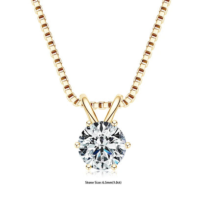 PureGlow™ 925 Silver Moissanite Necklace – Certified Gift Edition