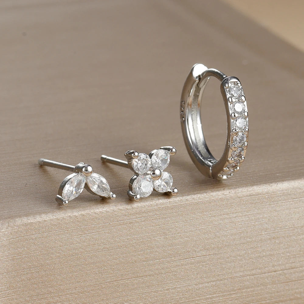 Aurora Bloom™ Earring Set 3PCS Stainless Steel Gold