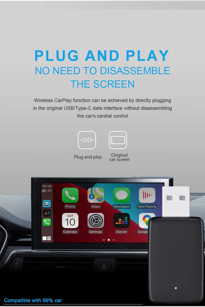 NavMate™ Smart Car Adapter – Convert Wired CarPlay & Android Auto to Wireless Instantly