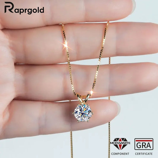 PureGlow™ 925 Silver Moissanite Necklace – Certified Gift Edition