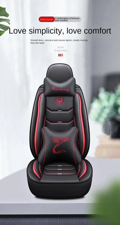 Universal Fit Car Seat Covers – 3D Design Faux Leather Protection