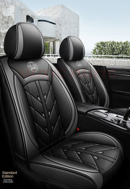 Lux Car Seat Covers, Universal Style Full Coverage Car Seat Cover for Mazda CX5 CX30 Volvo V40 Renault Megane Clio 3 Rav4 Car Accessories Pu Leather