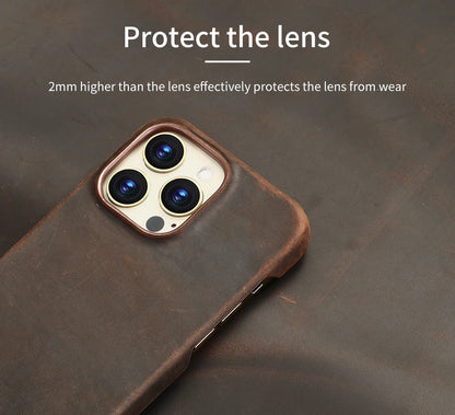 MagLux™ Retro Pull-Up Geniune Leather Case for iPhone 15/16 Series