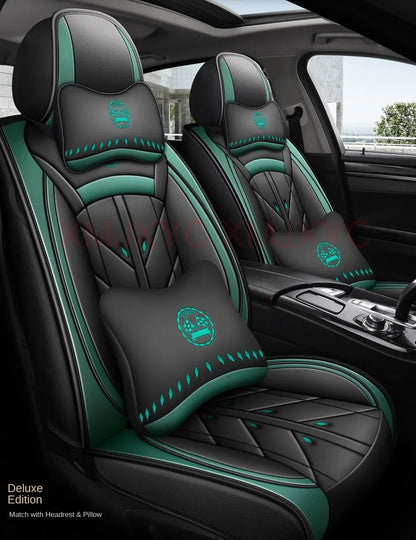 Lux Car Seat Covers, Universal Style Full Coverage Car Seat Cover for Mazda CX5 CX30 Volvo V40 Renault Megane Clio 3 Rav4 Car Accessories Pu Leather