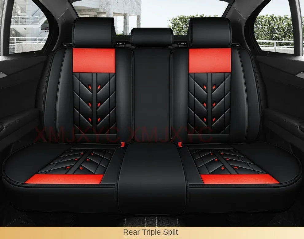 Lux Car Seat Covers, Universal Style Full Coverage Car Seat Cover for Mazda CX5 CX30 Volvo V40 Renault Megane Clio 3 Rav4 Car Accessories Pu Leather