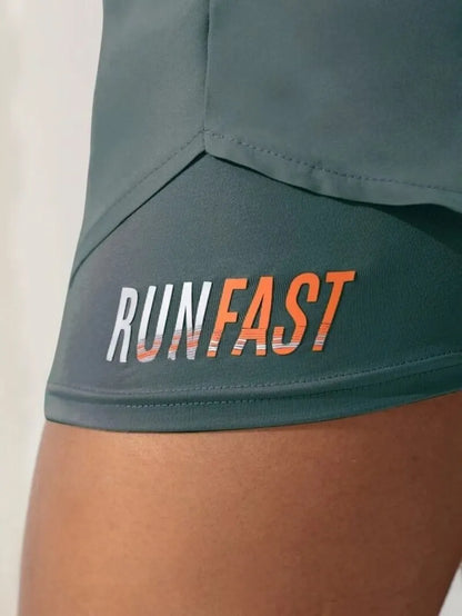 MoveFit Dual-Layer Yoga Shorts for Women – High Rise Elastic Training Pants