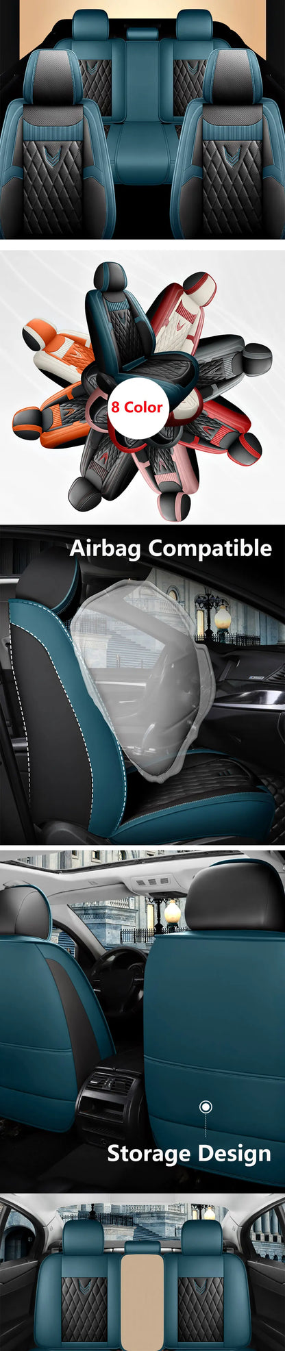 Leather Car Seat Covers for Renault Megane 2 3 Fluence Scenic Clio Captur Kadjar Logan 2 Duster Arkana Kangoo for Vehicle Parts
