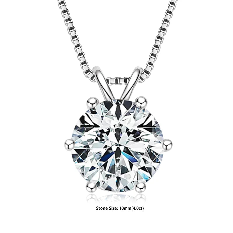 PureGlow™ 925 Silver Moissanite Necklace – Certified Gift Edition