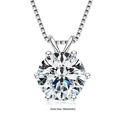 PureGlow™ 925 Silver Moissanite Necklace – Certified Gift Edition