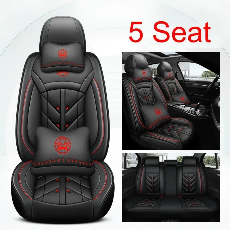 Lux Car Seat Covers, Universal Style Full Coverage Car Seat Cover for Mazda CX5 CX30 Volvo V40 Renault Megane Clio 3 Rav4 Car Accessories Pu Leather