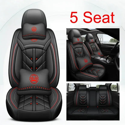 Lux Car Seat Covers, Universal Style Full Coverage Car Seat Cover for Mazda CX5 CX30 Volvo V40 Renault Megane Clio 3 Rav4 Car Accessories Pu Leather