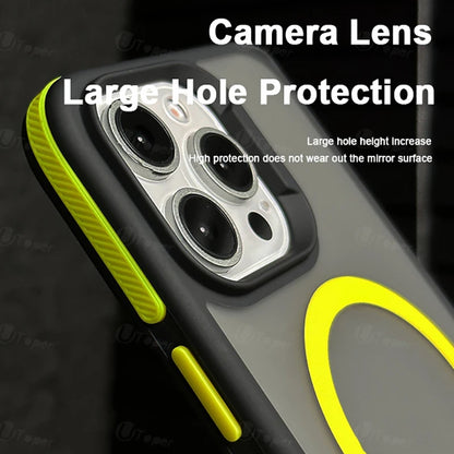 SnapGuard Frosted Magnetic iPhone Case – Shockproof Bicolor Hard Shell for Iphone