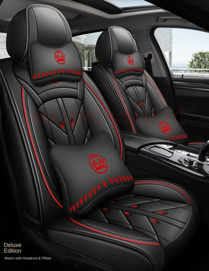 Lux Car Seat Covers, Universal Style Full Coverage Car Seat Cover for Mazda CX5 CX30 Volvo V40 Renault Megane Clio 3 Rav4 Car Accessories Pu Leather