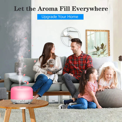 Humidifier + Aroma Diffuser with Remote Control, 5V 2A ( Essential Oil Aroma optional )