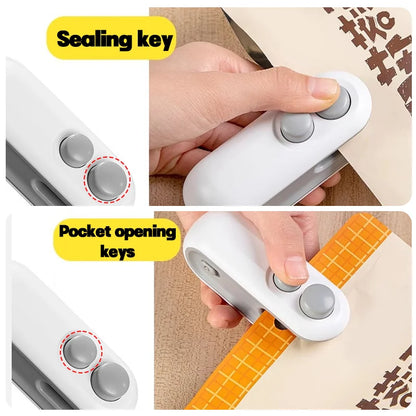 SealMate™ Mini Heat Sealer & Cutter – USB Rechargeable, 300mah