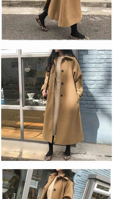 Tweedelle  Woolen Long Coat