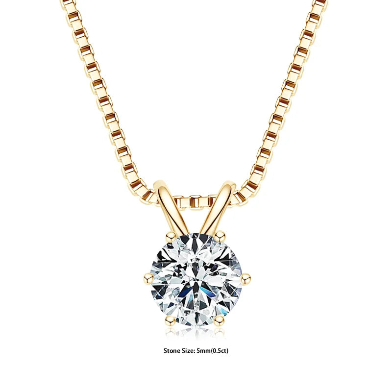 PureGlow™ 925 Silver Moissanite Necklace – Certified Gift Edition