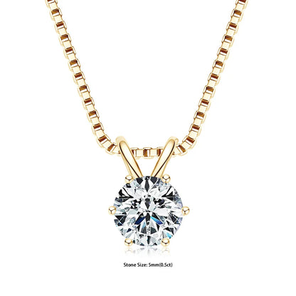 PureGlow™ 925 Silver Moissanite Necklace – Certified Gift Edition