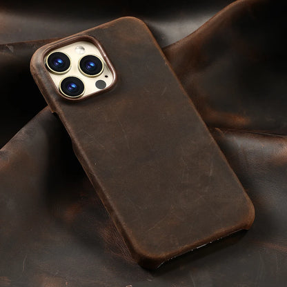 MagLux™ Retro Pull-Up Geniune Leather Case for iPhone 15/16 Series