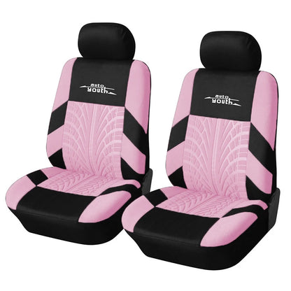 Universal Car Seat Protector Set – Stylish Embroidery & Tire Track Detail
