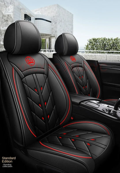 Lux Car Seat Covers, Universal Style Full Coverage Car Seat Cover for Mazda CX5 CX30 Volvo V40 Renault Megane Clio 3 Rav4 Car Accessories Pu Leather