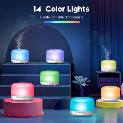 Humidifier + Aroma Diffuser with Remote Control, 5V 2A ( Essential Oil Aroma optional )