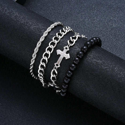 CoreFaith™ Cross & Beads Bracelet Combo