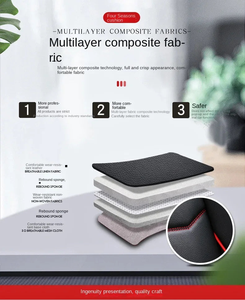 Universal Fit Car Seat Covers – 3D Design Faux Leather Protection