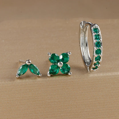 Aurora Bloom™ Earring Set 3PCS Stainless Steel Gold