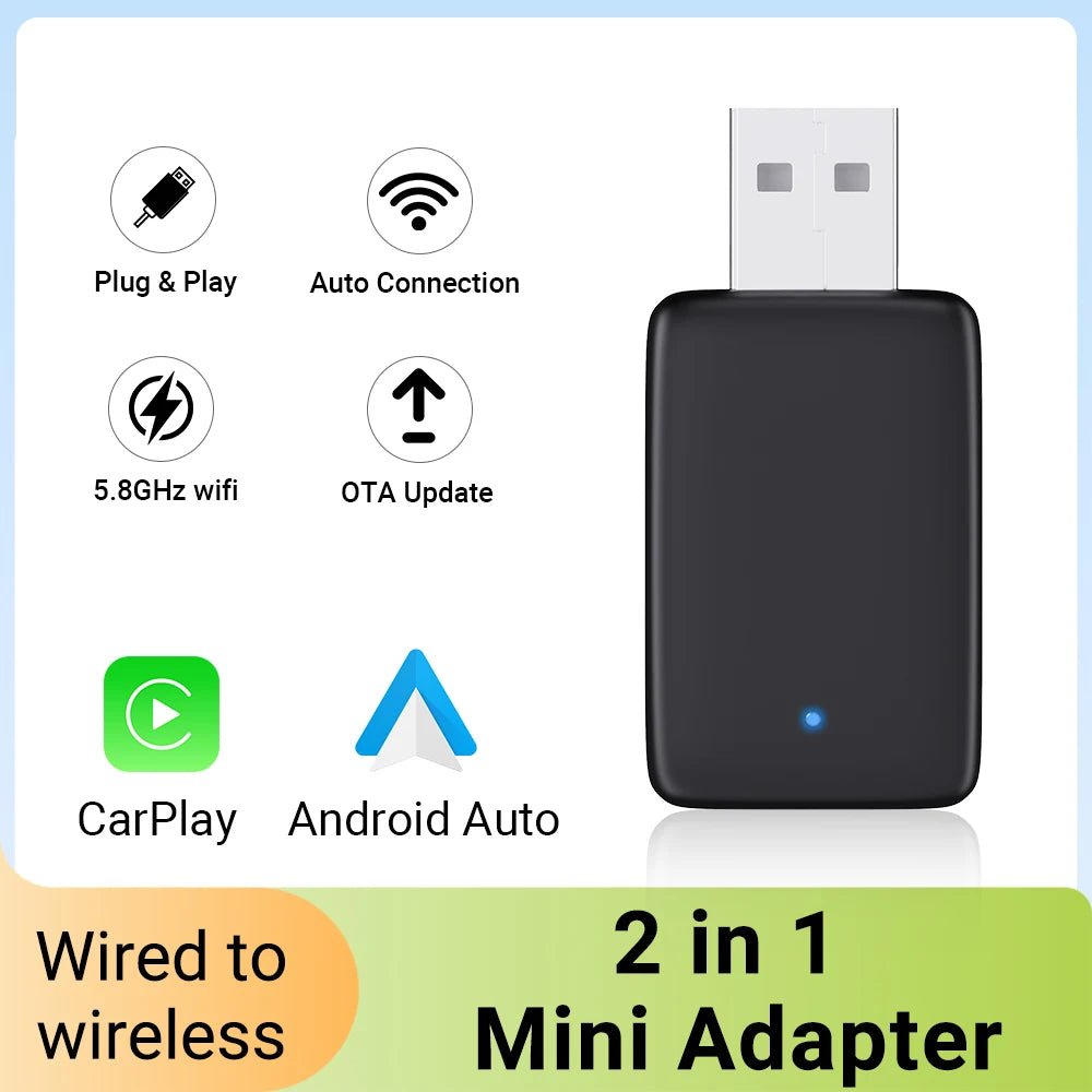 NavMate™ Smart Car Adapter – Convert Wired CarPlay & Android Auto to Wireless Instantly