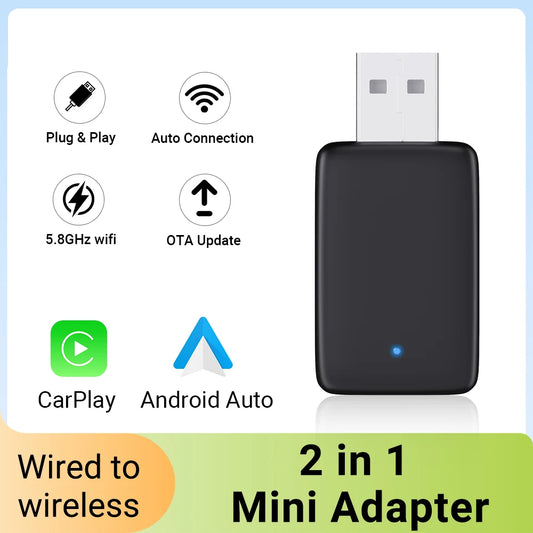 NavMate™ Smart Car Adapter – Convert Wired CarPlay & Android Auto to Wireless Instantly